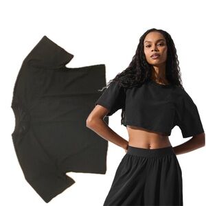 ALO Yoga Mesh Cropped Mirage Tee